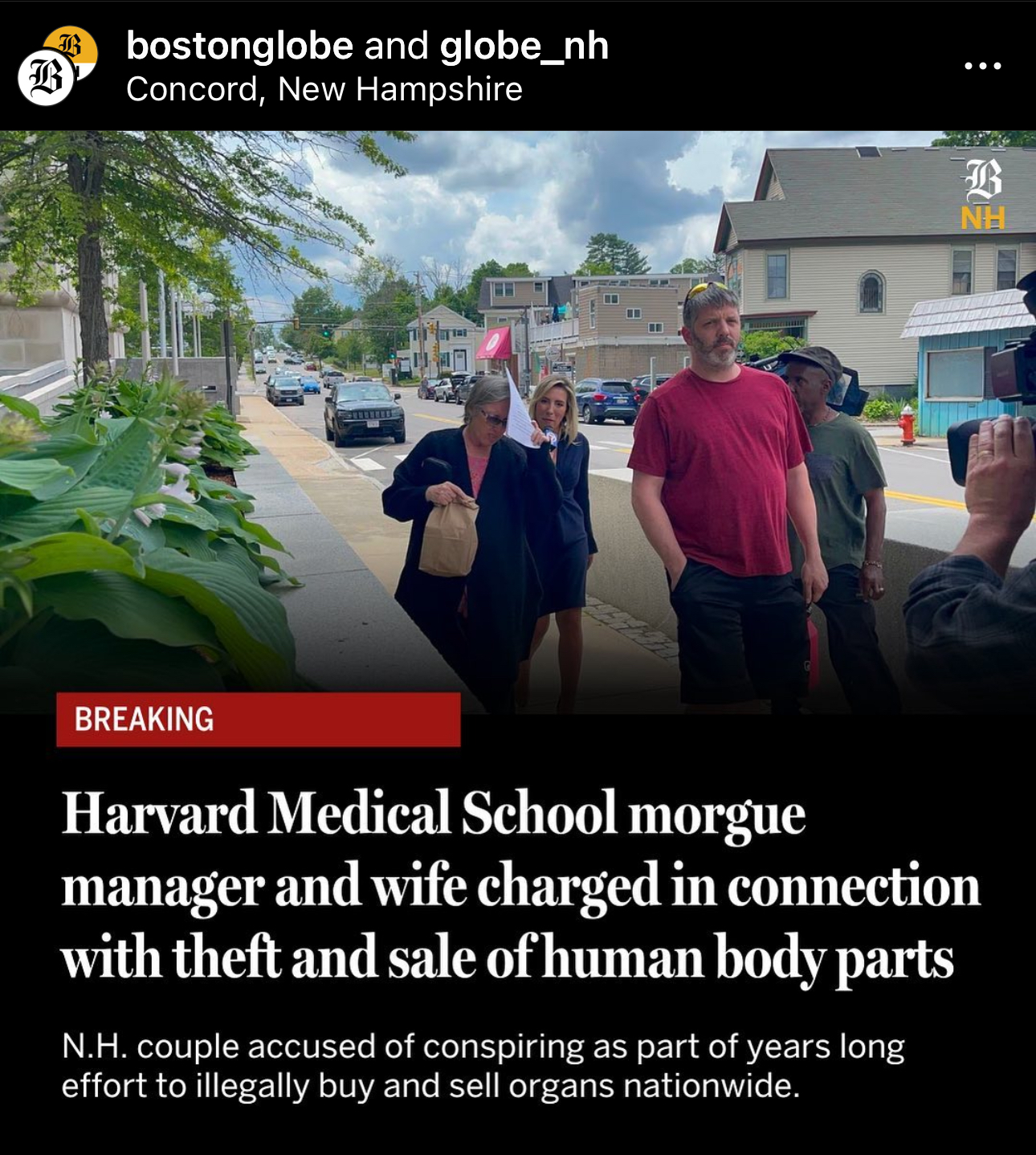 Breaking: Harvard Medical School morgue manager and wife charged in connection with theft and sale of human body parts